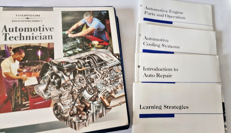Thomson Education Direct Automotive Technician College course 11 books + binder
