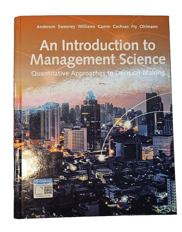 An Introduction to Management – Hardcover, by Anderson David R.