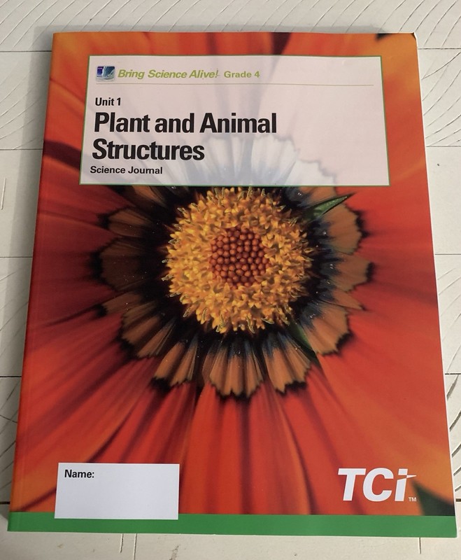 NEW TCI Bring Science Alive! Plant & Animal Structures Science Journal Grade 4