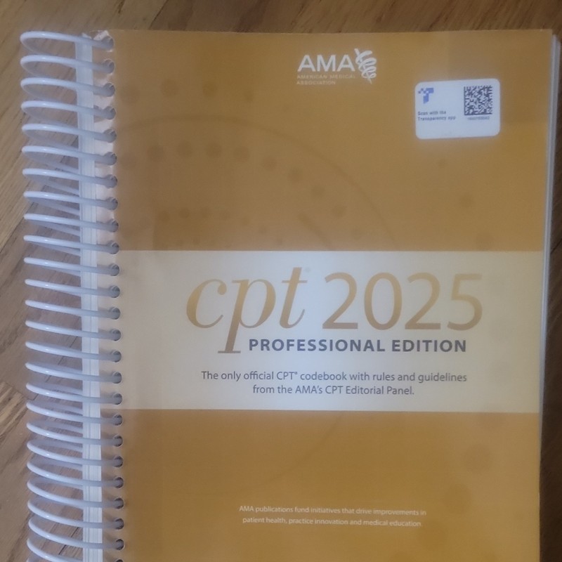 AMA CPT 2025 Professional Edition Spiral Medical Coding Textbook