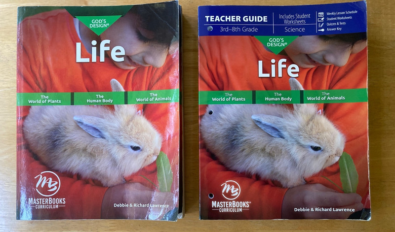 God’s Design Life Master Books Text Book and Teacher Guide Science Grades 3–8