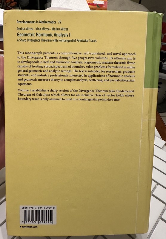 Developments in Mathematics Ser.: Geometric and Harmonic Analysis : A Sharp... gallery