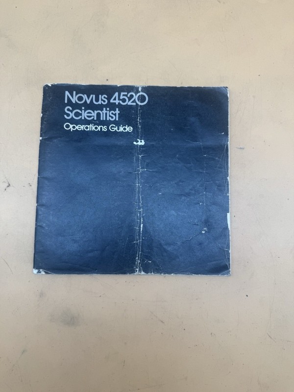 novus 4520 operations guide Book