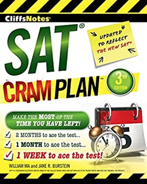 CliffsNotes SAT Cram Plan 3rd Edition Paperback Jane R., Ma, Will
