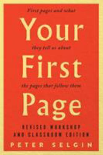 Your First Page : First pages and what they tell us about the pages that foll…