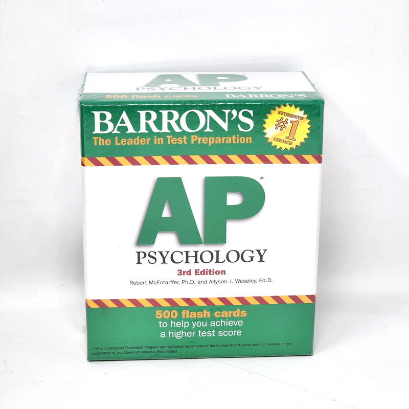 Barron’s AP Psychology Flash Cards New Sealed Test Prep McEntarffer Ph.D., Robe