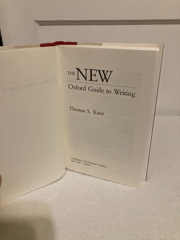 The New Oxford Guide to Writing by Kane, Thomas S. (HCDJ, 1988, VG+) gallery