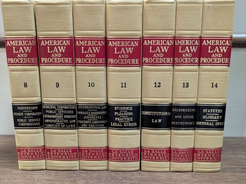 Complete Set American Law & Procedure La Salle Extension University 1962 Vo 1-14 gallery