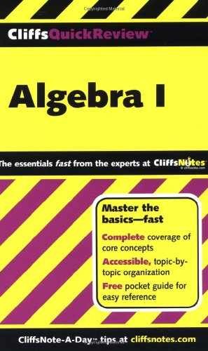 Cliffsquickreview Algebra I – Paperback, by Bobrow Jerry – Acceptable r