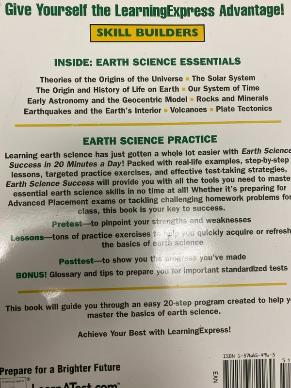LearningExpress Skill Builders Earth Science: Success In 20 Minutes A Day educat gallery