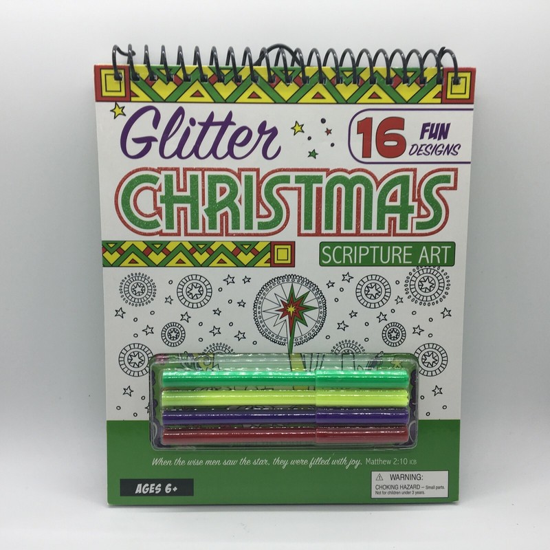 Glitter Christmas Scripture Art: 16 Fun Designs (Spiral Bound, Comb or Coil) New