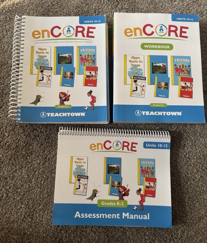 Teachtown enCORE K-2 Teacher Edition, Workbook, and Assessment Manual Unit 10-12