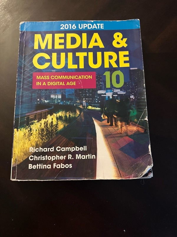 Bedford/St. Martin's Media & Culture 10th Ed 2016 PB - Campbell/Martin/Fabos