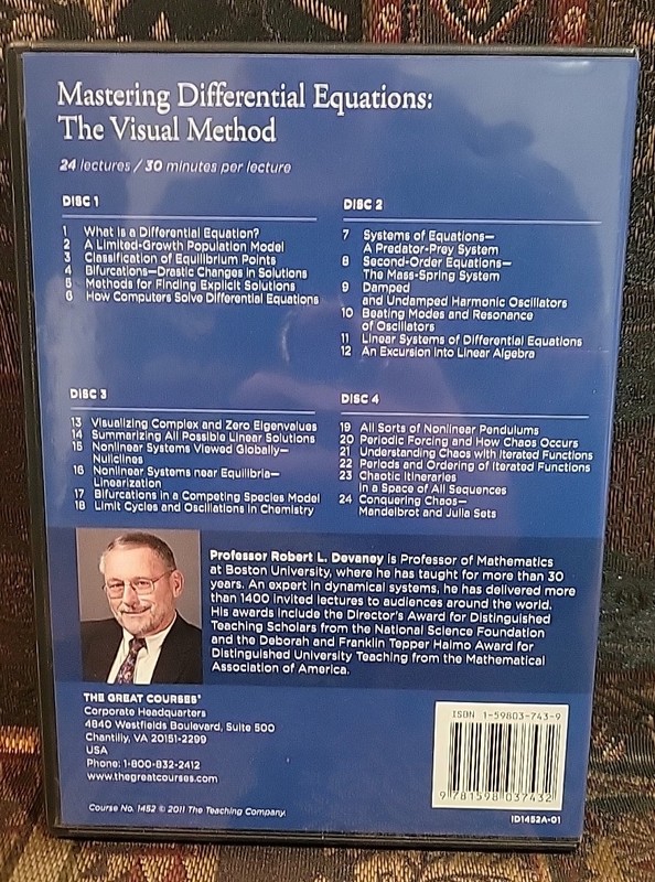 Great Courses Mastering Differential Equations The Visual Method 4 DVDs gallery