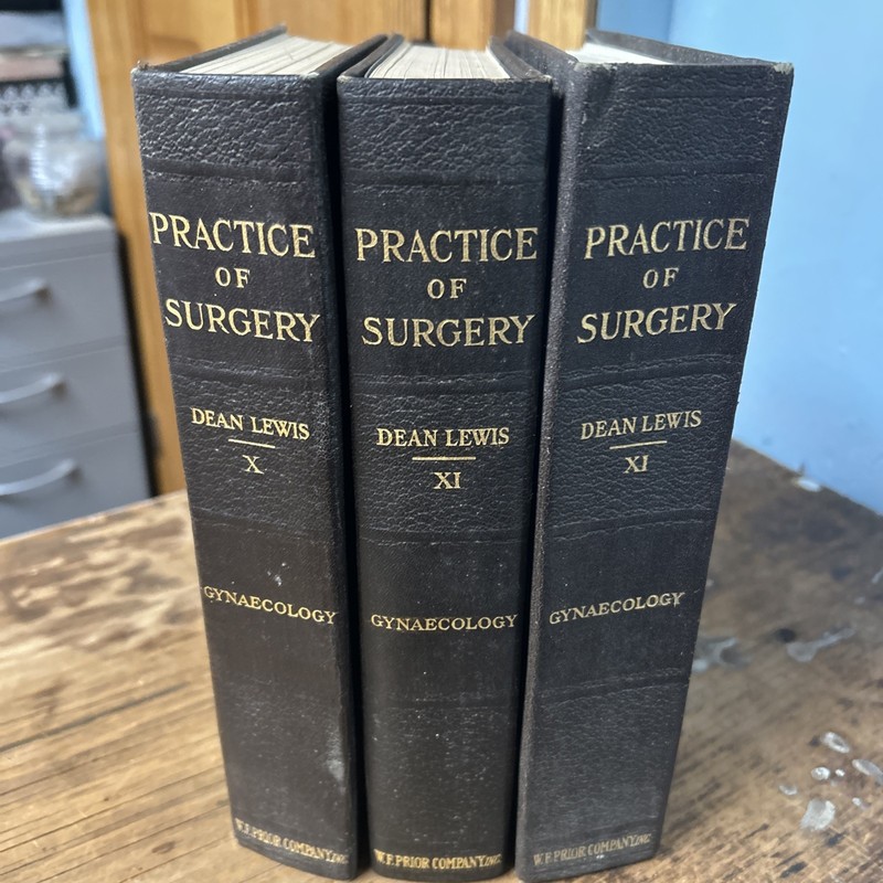 Practice Of Surgery X XI – Dean Lewis 1930 Gynecology W.F. Prior Medical Lot