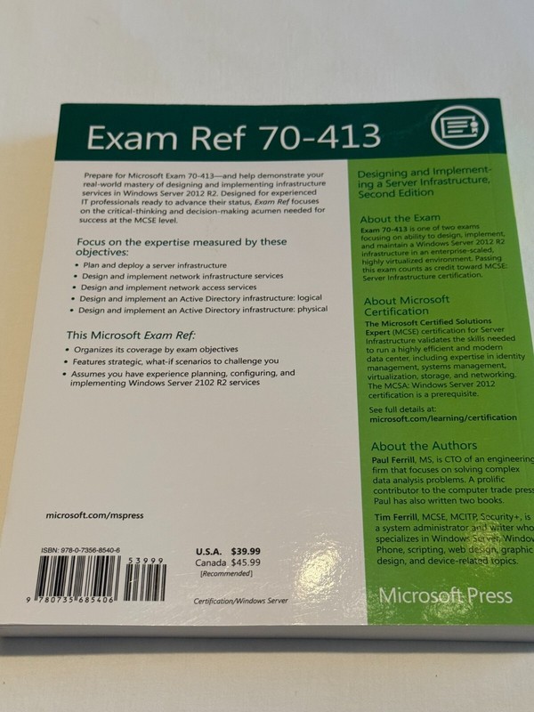 Exam Ref Ser.: Exam Ref 70-413 Designing and Implementing a Server... gallery