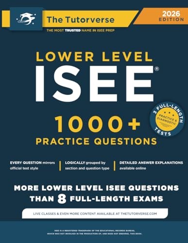 Lower Level ISEE: 1000+ Practice Ques… by Tutorverse, The Paperback / softback