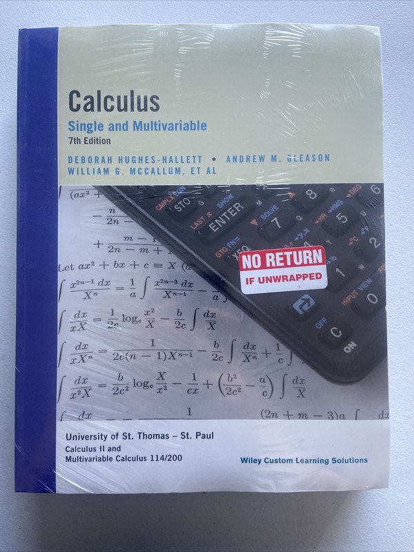 New-Calculus II and Multivariable Calculus 7e for University of St Thomas St