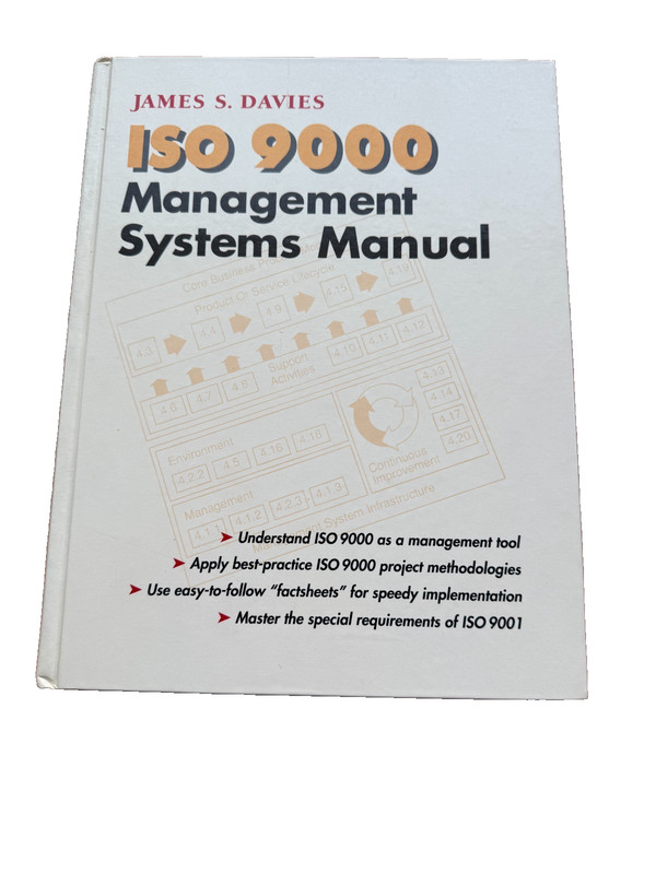 ISO 9000 Management Systems Manual by James S. Davies (1997, Hardcover) New