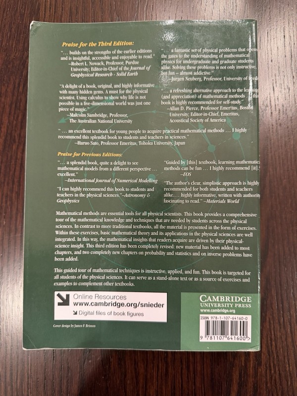 A Guided Tour Mathematical Methods for Physical Sciences 3e Snieder Wijk gallery