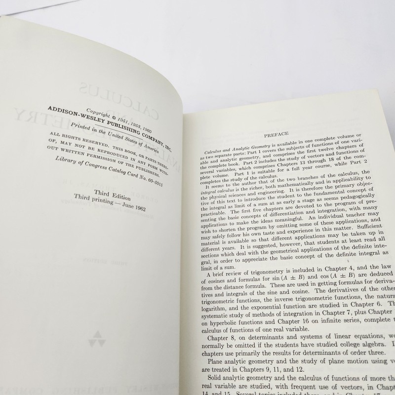 Calculus and Analytic Geometry by George B. Thomas Jr. 1962 Hardcover gallery