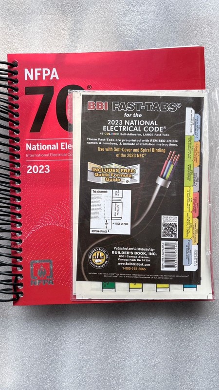 NFPA 70 National Electrical Code 2023 PB+ BBI Tabs
