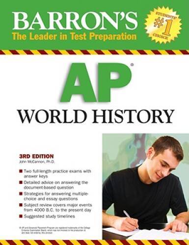 Barrons AP World History, Third Edition (Barrons How to Prepare for the – GOOD