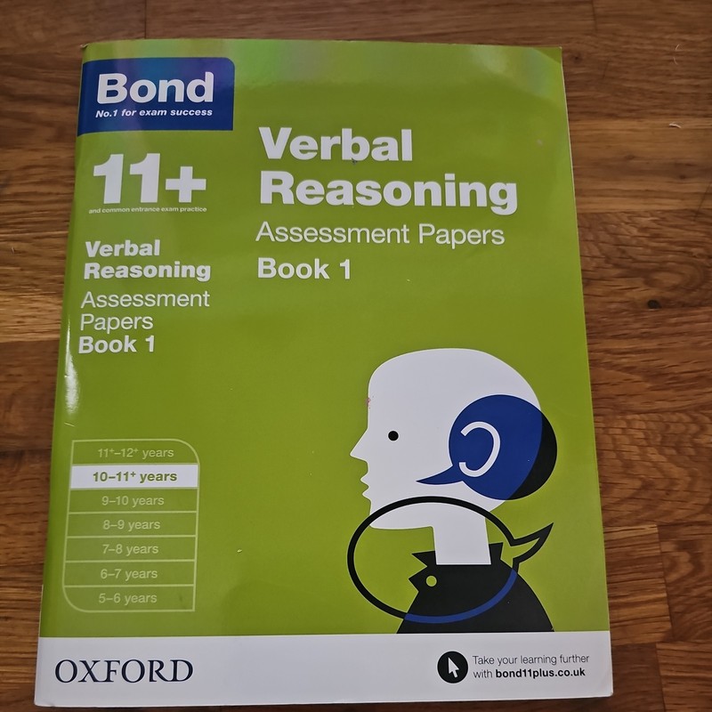 Bond 11+: Verbal Reasoning Assessment Papers: 10-11+ years Book 1 by Bond 11+