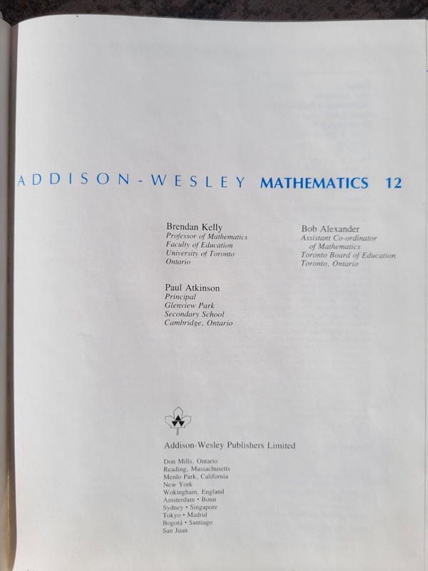 Addison - Wesley Mathematics 12 gallery