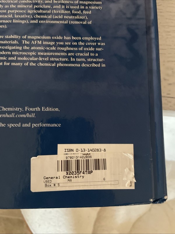 General Chemistry 4th Edition Textbook; IBSN: 0-13-140283-8 gallery