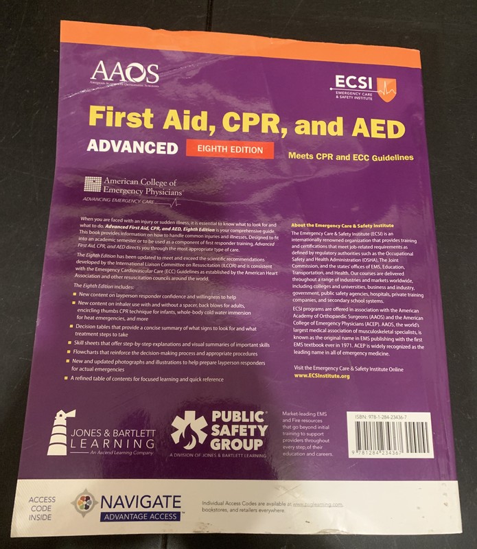 Advanced First Aid, CPR, and AED : Meets Cpr and Ecc Guidelines, Paperback by... gallery