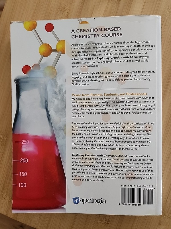 Exploring Creation With Chemistry by Plourde Apologia 3rd Ed. 2022 gallery