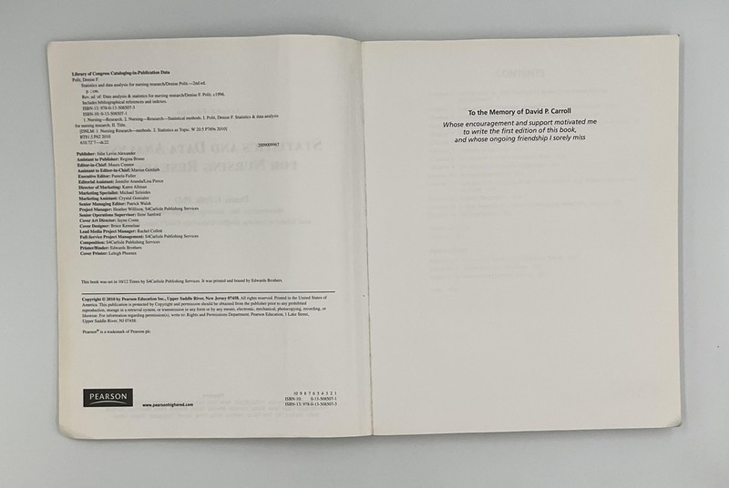 Statistics And Data Analysis For Nursing Research Denise F. Polit Pearson White gallery