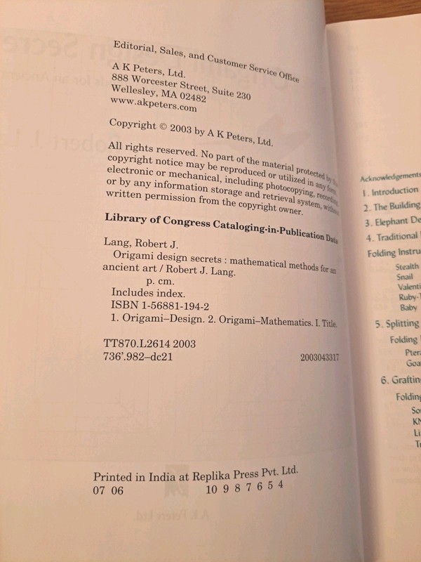 Origami Design Secrets: Mathematical Methods for an Ancient Art by Robert Lang gallery