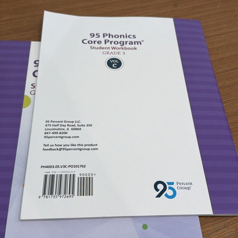 95 Phonics Core Program - Grade 3 - Student Workbooks (4) Vol. a, b, c, and d gallery