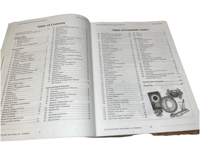 General Science Daily Skill Builders Activity Book Grades 5 - 8 gallery