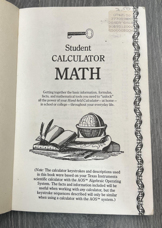 Vintage Texas Instruments Student Calculator Math Book 1980 Softcover Learning gallery