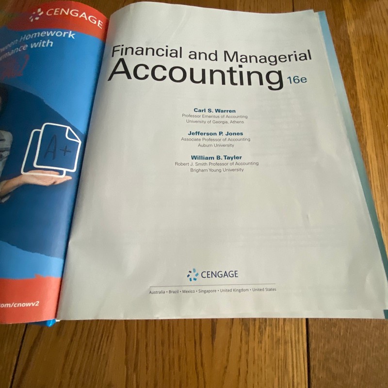 Financial & Managerial Accounting 16th Edition Hardcover gallery