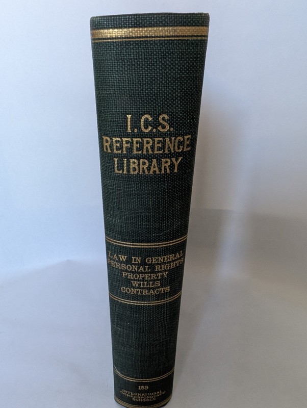 I.C.S. Reference Library, #187 Law, Property/Personal Rights, Contracts VG+