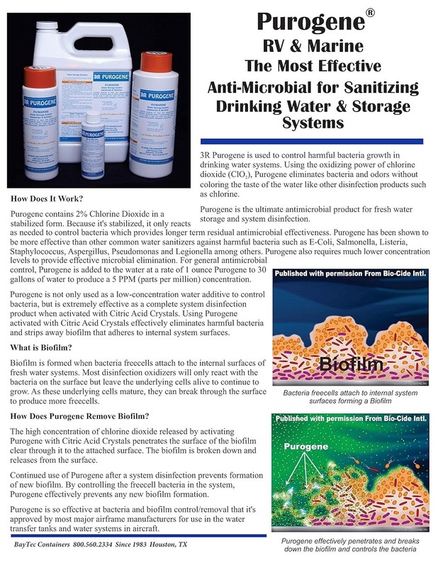 Long-Term Water Storage Treatment: 32oz Purogene Anti-Odor & Chlorine Reducer gallery