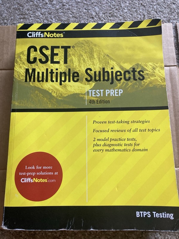 CliffsNotes CSET Multiple Subjects 4th Edition. Paperback. 2017