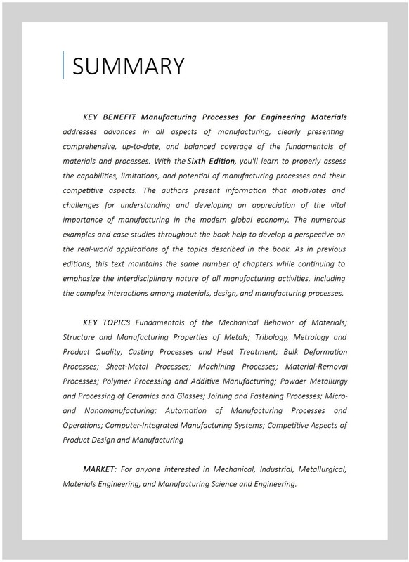 Manufacturing Processes for Engineering Materials, Hardcover by Kalpakjian, S... gallery