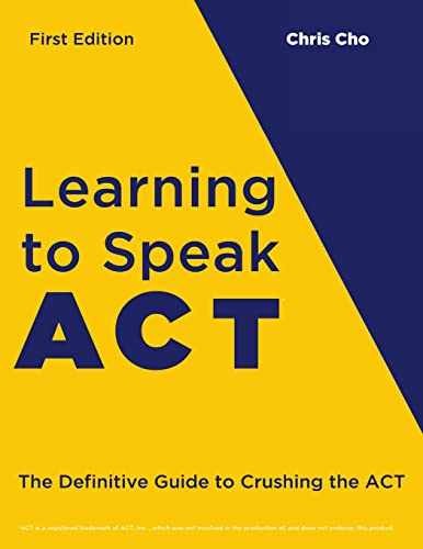 Learning to Speak ACT – Paperback, by Cho Chris – Good