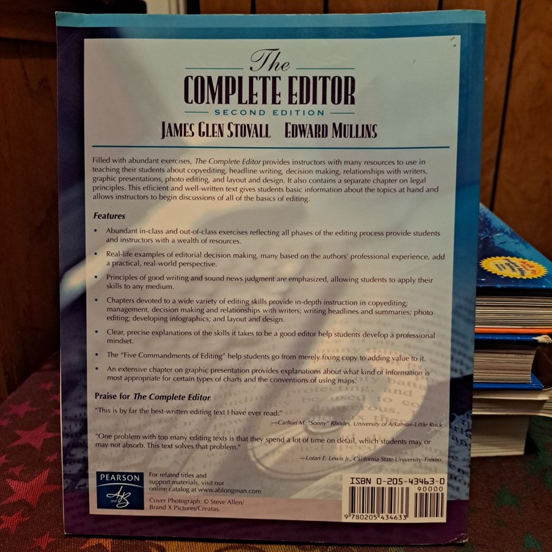 The Complete Editor by Edward Mullins and James Glen Stovall (2005, Trade... gallery