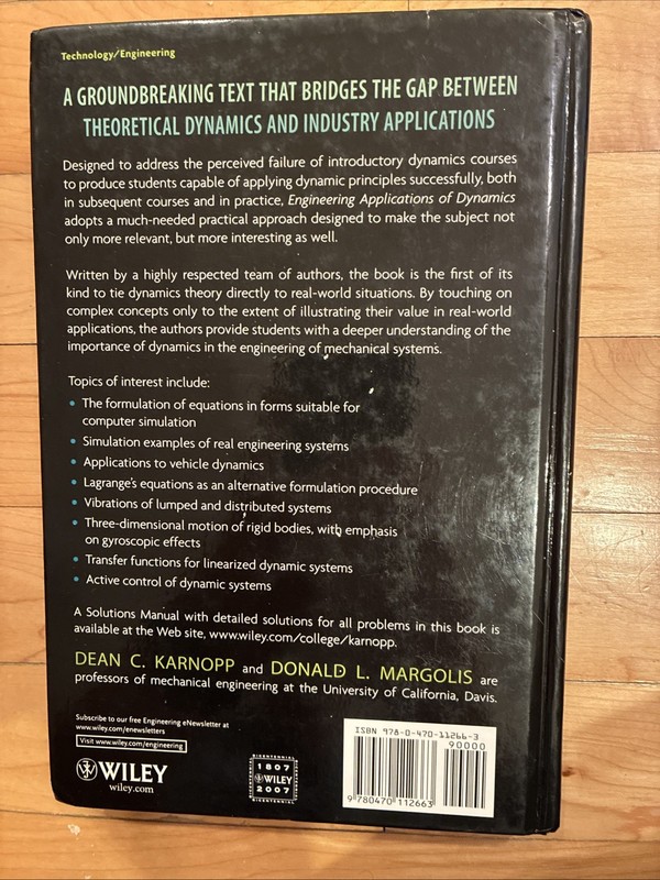 Engineering Applications of Dynamics by Donald L. Margolis and Dean C.... gallery