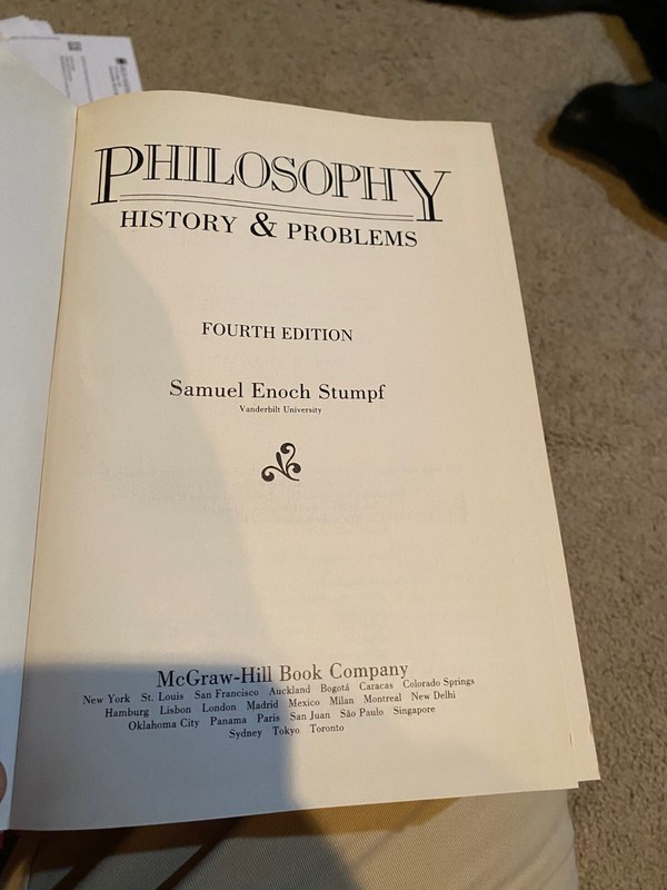 Philosophy : History and Problems by Samuel E. Stumpf (1989, 4th Ed., Hardcover) gallery