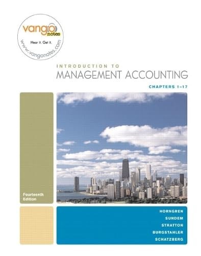 Introduction to Management Accounti…, Burgstahler, Da