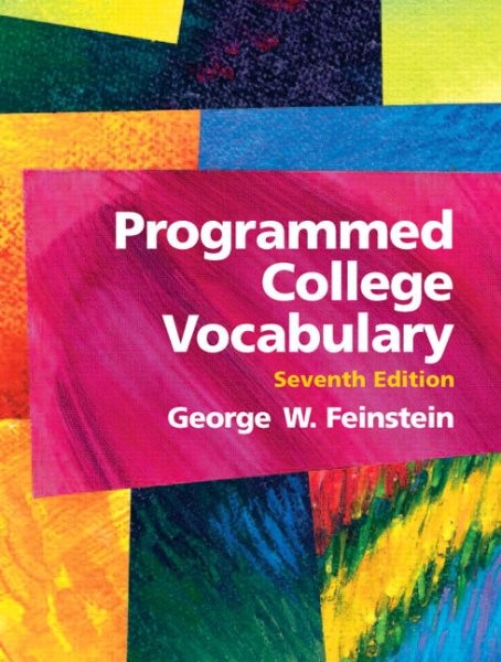 Programmed College Vocabulary, Paperback by Feinstein, George W., Like New Us…