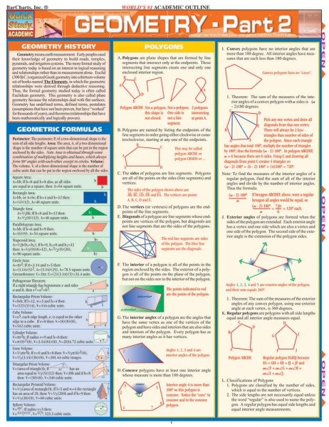 Geometry : Part 2, Paperback by Barcharts, Inc. (COR); Kizlik, Sandy, Brand N…