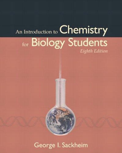 Introduction to Chemistry for Biology – paperback, 0805339701, George I Sackheim